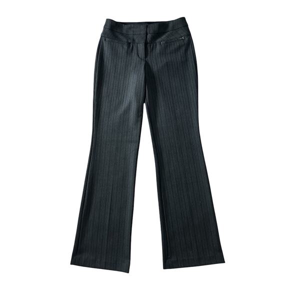 Express Pinstripe Editor Wide Waistband Flare Leg Low Rise Dress Pants - NWT! - Picture 1 of 7